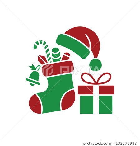 St Nicholas Day Silhouette Symbol Set St Nicholas Day Silhouette Symbol Set 132270988