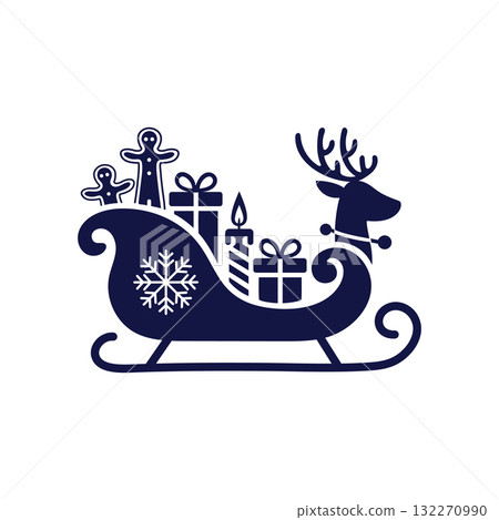 St Nicholas Day Silhouette Symbol Set 132270990