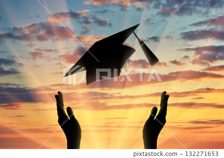 Beautiful cloudy evening sky 132271653