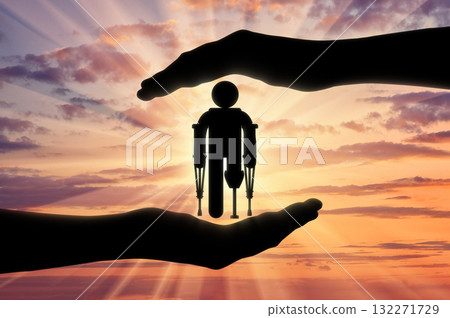 Beautiful cloudy evening sky 132271729