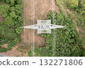 Aerial view of transmission tower. 132271806