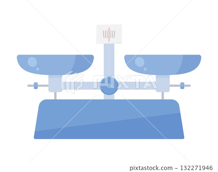 Illustration of an empty, balanced balance 132271946