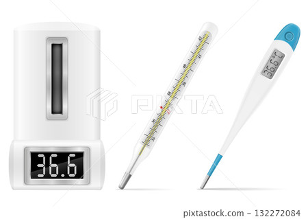electronic and mercury medical thermometer vector illustration isolated electronic and mercury medical thermometer vector illustration isolated 132272084