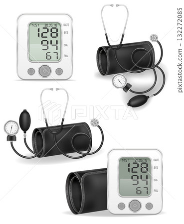 medical electronic and manual tonometer vector illustration isolated medical electronic and manual tonometer vector illustration isolated 132272085