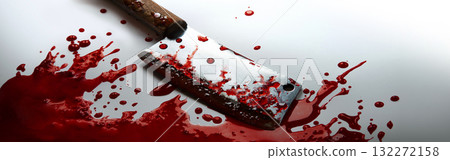 Iron ax and a lot od blood 132272158