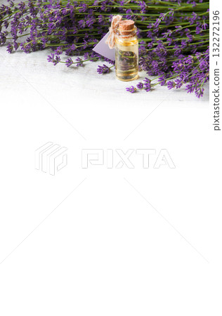 Lavender flowers and oil in the bottle 132272196