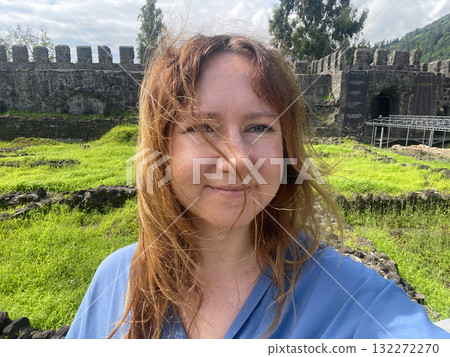 Happy woman outdoors portrait. Happy holiday and vacation concept 132272270