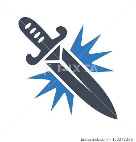 Sword icon. Stabbing attack with a dagger icon Sword icon. Stabbing attack with a dagger icon 132272286