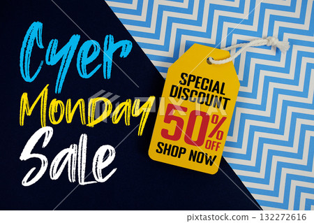 Cyber Monday Sale with Special Discount 50% off Shop Now on Price Tag 132272616