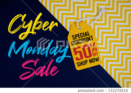 Cyber Monday Sale with Special Discount 50% off Shop Now on Price Tag 132272618