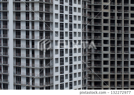 Apartment building construction, architecture background 132272977
