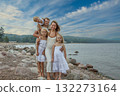 Happy family outdoors portrait. Father, mother and children 132273164
