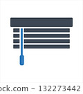 Horizontal window blinds icon. Window icon 132273442