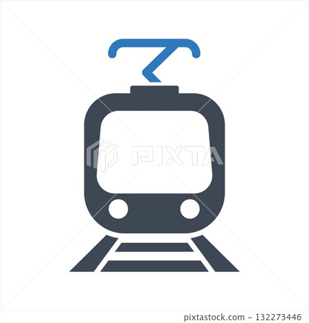 Electric train icon. Light rail or light rail transit icon Electric train icon. Light rail or light rail transit icon 132273446