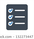 Clipboard checklist, clipboard survey form icon 132273447