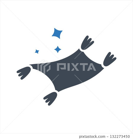 Magic carpet or flying carpet icon Magic carpet or flying carpet icon 132273450