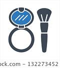 Makeup kit icon. Cosmetic box icon 132273452