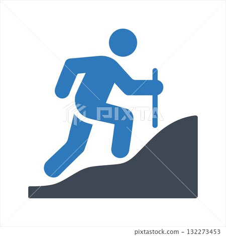 Hiking icon 132273453