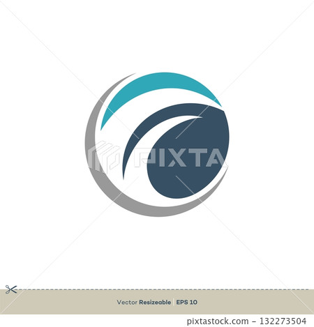Circle Wave Vector Logo Template Illustration Design. Vector EPS 10. 132273504