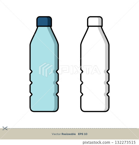 Plastic Bottle Icon Vector Logo Template Illustration Design. Vector EPS 10. 132273515