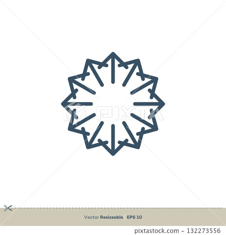 Arrow Circle Flower Ornament Vector Logo Template Illustration Design. Vector EPS 10. Arrow Circle Flower Ornament Vector Logo Template Illustration Design. Vector EPS 10. 132273556