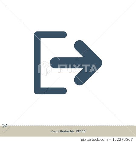 Sign Out Icon Vector Logo Template Illustration Design. Vector EPS 10. 132273567