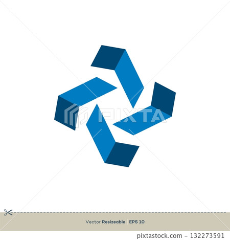 Abstract Blue Star Vector Logo Template Illustration Design. Vector EPS 10. Abstract Blue Star Vector Logo Template Illustration Design. Vector EPS 10. 132273591