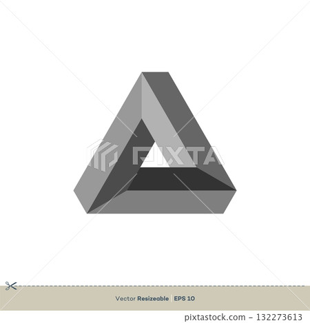 Grey Trinity Vector Logo Template Illustration Design. Vector EPS 10. 132273613