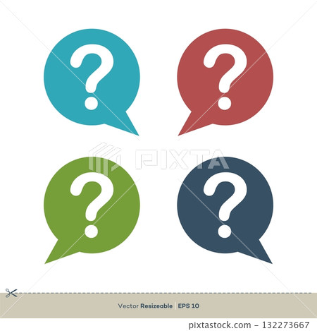 Question Sign Vector Logo Template Illustration Design. Vector EPS 10. 132273667