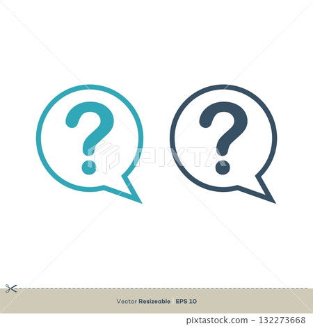 Question Sign Vector Logo Template Illustration Design. Vector EPS 10. 132273668