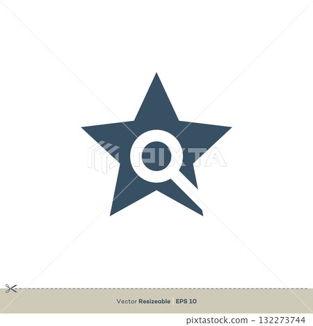 magnifying glass Blue Star Logo Template Illustration Design. Vector EPS 10. magnifying glass Blue Star Logo Template Illustration Design. Vector EPS 10. 132273744