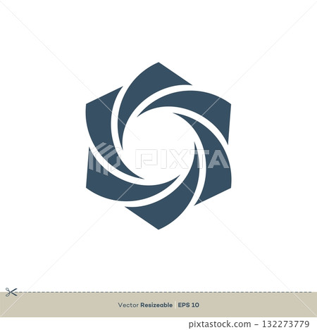 Shutter Lens Vector Logo Template Illustration Design. Vector EPS 10. 132273779