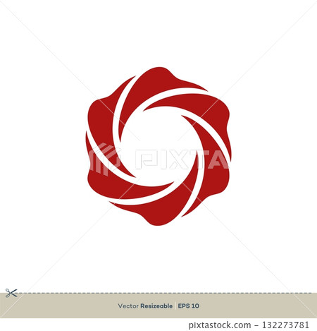 Shutter Lens Vector Logo Template Illustration Design. Vector EPS 10. 132273781