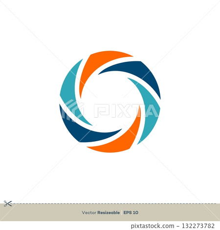 Shutter Lens Vector Logo Template Illustration Design. Vector EPS 10. 132273782