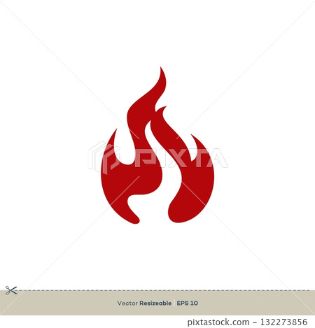 Red Fire Flame Logo Template Illustration Design. Vector EPS 10. Red Fire Flame Logo Template Illustration Design. Vector EPS 10. 132273856