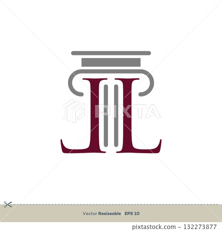 Pillar Law Letter L Office Vector Logo Template Illustration Design. Vector EPS 10. 132273877