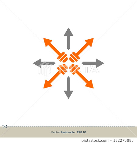 Arrow Compass Vector Logo Template Illustration Design. Vector EPS 10. 132273893