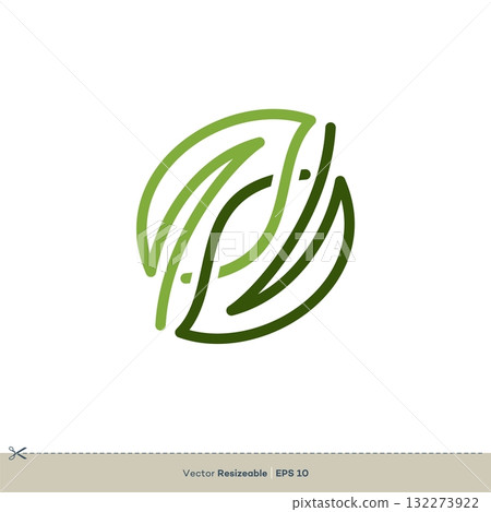 Outline Leaf Vector Logo Template Illustration Design. Vector EPS 10. Outline Leaf Vector Logo Template Illustration Design. Vector EPS 10. 132273922