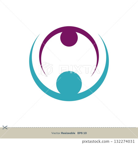 Circle Swoosh Vector Logo Template Illustration Design. Vector EPS 10. Circle Swoosh Vector Logo Template Illustration Design. Vector EPS 10. 132274031