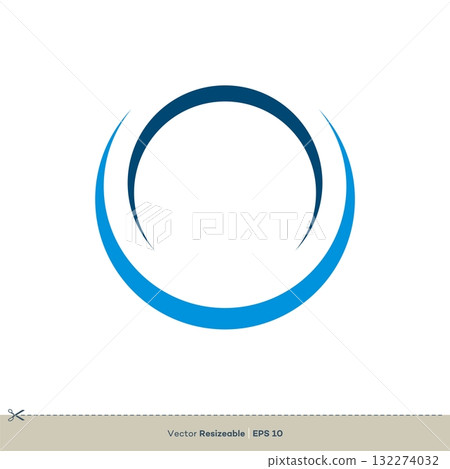 Circle Swoosh Vector Logo Template Illustration Design. Vector EPS 10. 132274032