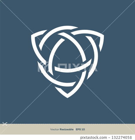 Trinity Celtic Ornamental Logo Template Illustration Design. Vector EPS 10. 132274058