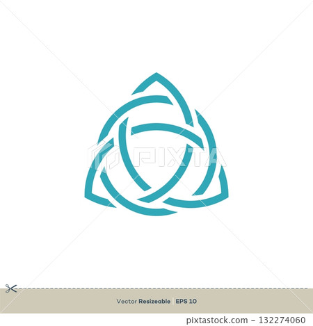 Trinity Celtic Ornamental Logo Template Illustration Design. Vector EPS 10. 132274060
