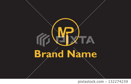 Initial logo for business and company VECTOR TEMPLATE, monogram MP logo design, imaginative letter logo 132274239