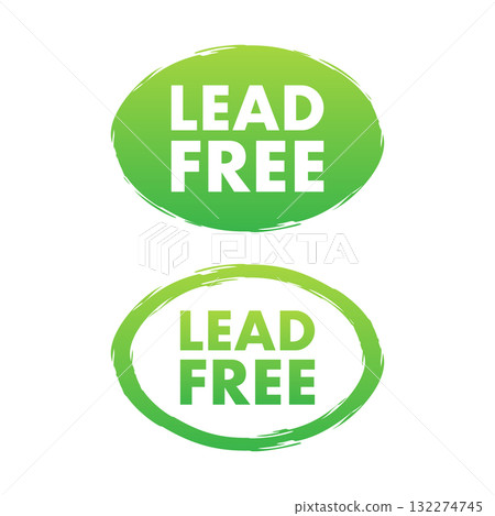 Lead free green product safety information label Lead free green product safety information label 132274745