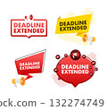 Deadline extended announcement with megaphones and speech bubbles 132274749