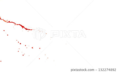 Blood Splash in Freeze Motion . Isolated on White Background 132274892