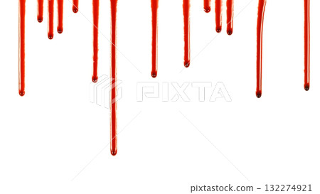 Blood Splash in Freeze Motion . Isolated on White Background 132274921