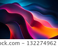 Explore fluid waves in colorful gradients for captivating design 132274962
