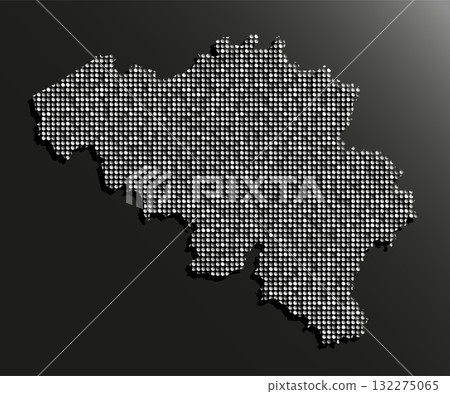Map of Belgium from silver sequin, glitter sparkle Map of Belgium from silver sequin, glitter sparkle 132275065