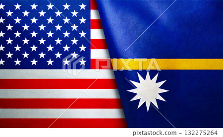 美國國旗和諾魯國旗 132275264